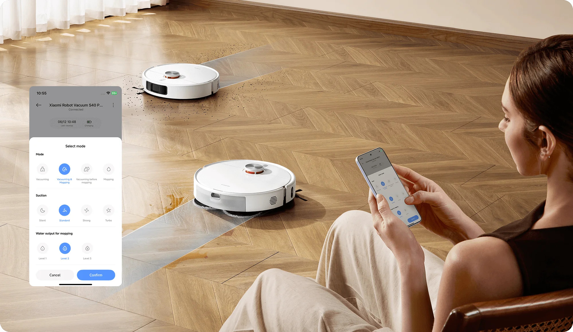 Xiaomi Robot Vacuum S40 Pro - upravljanje putem Mi Home aplikacije